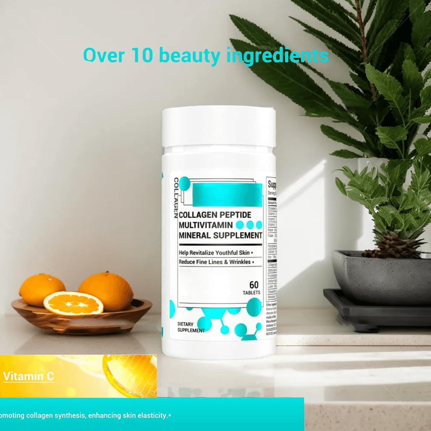 Women's Collagen Peptides Pills with Probiotics and Minerals - Collagen Peptide Supplement Tablets