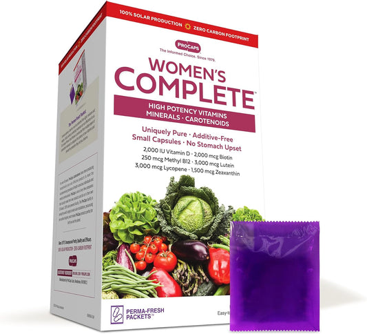 Women's Complete Multivitamin - 120 Packets with High Potencies of 30+ Nutrients, Essential Vitamins, Minerals, and Carotenoids - Small, Easy-to-Swallow Formula with Zero Binders, Fillers, or Additives