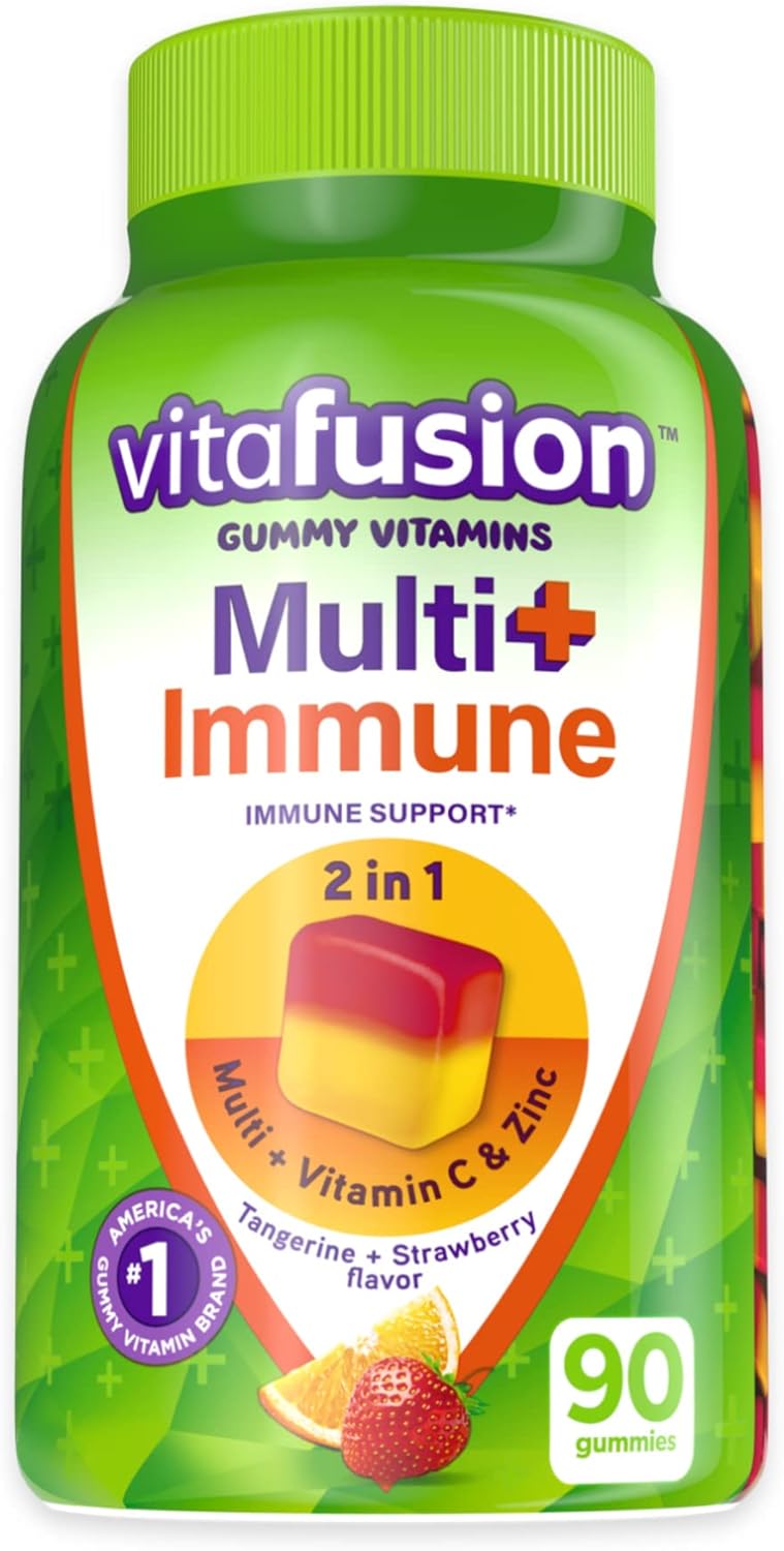 Women's Cranberry Gummies 500mg + Multi+ Immune Support Gummies with Vitamin C Zinc - 90 Count