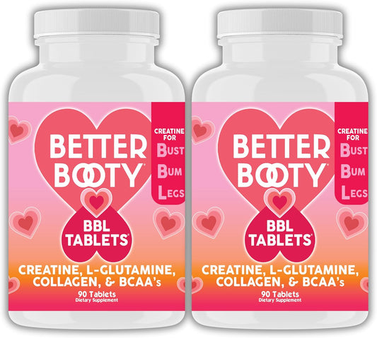 Women's Creatine Complex Tablets with Creatine Monohydrate, Collagen, BCAAs, Glutamine for Energy & Hydration - 90ct x 2 (180ct)