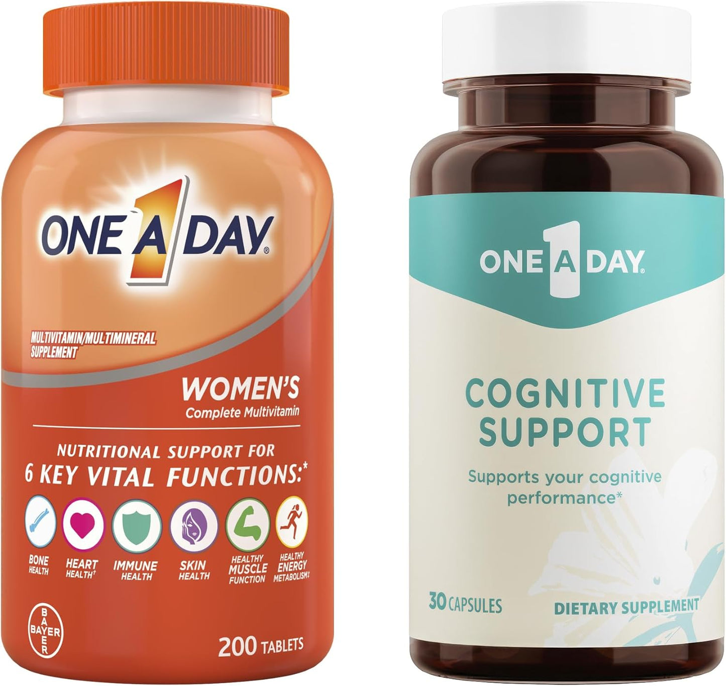 Women's Daily Multivitamin Bundle: 200 Tablets + 30 Cognitive Supplement Capsules