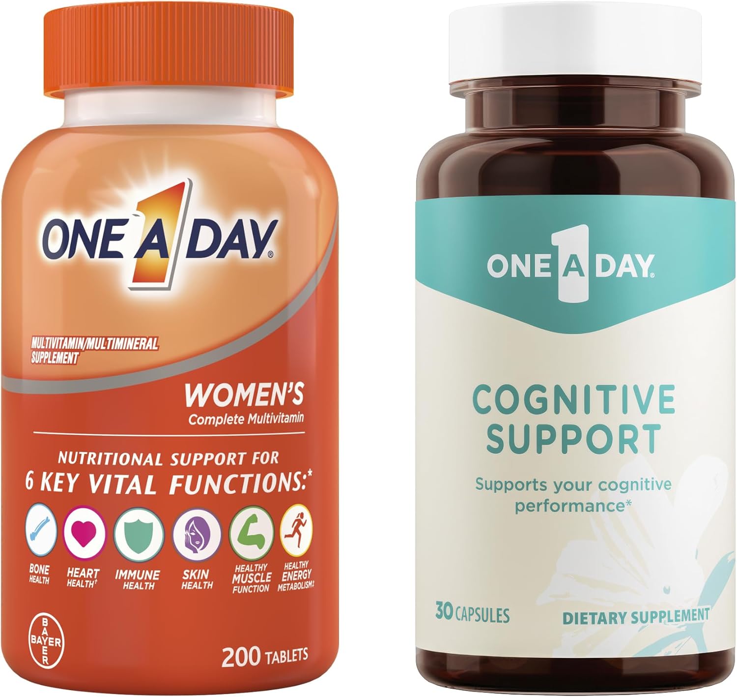 Women's Daily Multivitamin Bundle: 200 Tablets + 30 Cognitive Supplement Capsules
