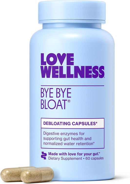 Women's Digestive Enzymes for Bloating Relief & Digestive Health | Bye Bye Bloat Supplement with Fenugreek & Dandelion | 60 Capsules