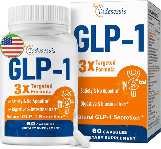 Women's GLP-1 Supplement with Akkermansia Probiotic, Berberine HCI & Chicory Inulin - Vegan, 60 Capsules for Metabolism & Gut Health