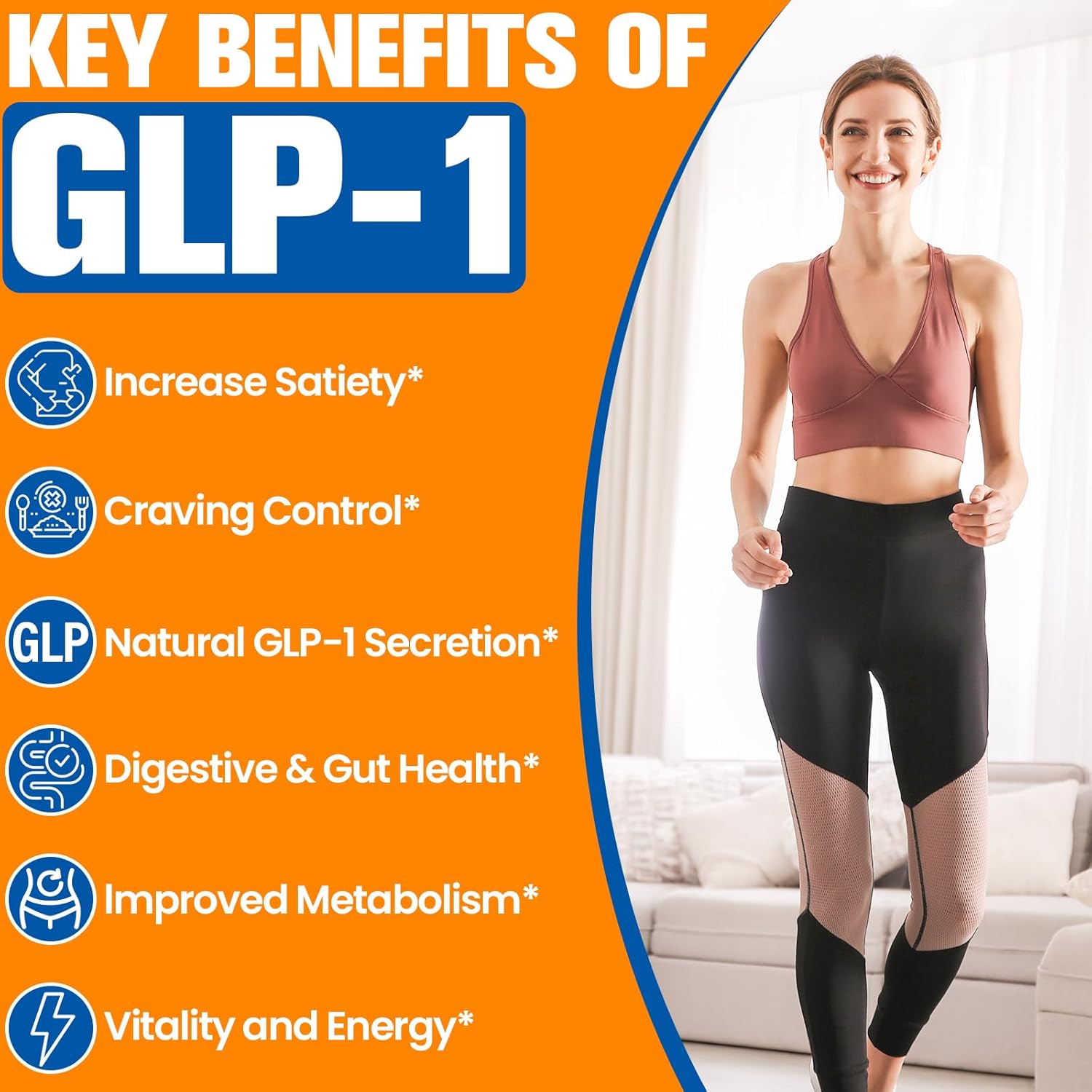 Women's GLP-1 Supplement with Probiotic, Berberine, & Inulin - Vegan Metabolism and Gut Health Support - 12 Pack