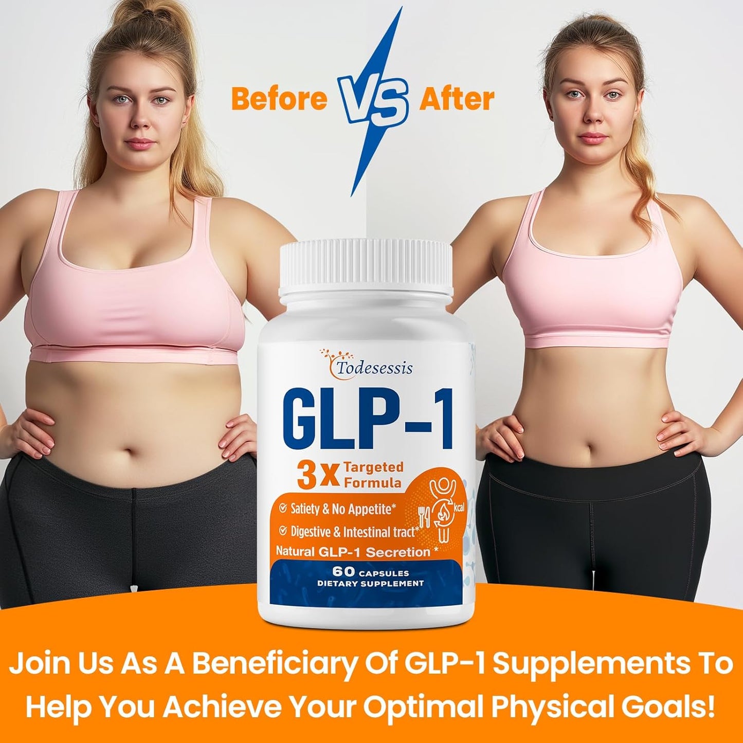 Women's GLP-1 Supplement with Probiotic, Berberine, & Inulin - Vegan Metabolism and Gut Health Support - 12 Pack