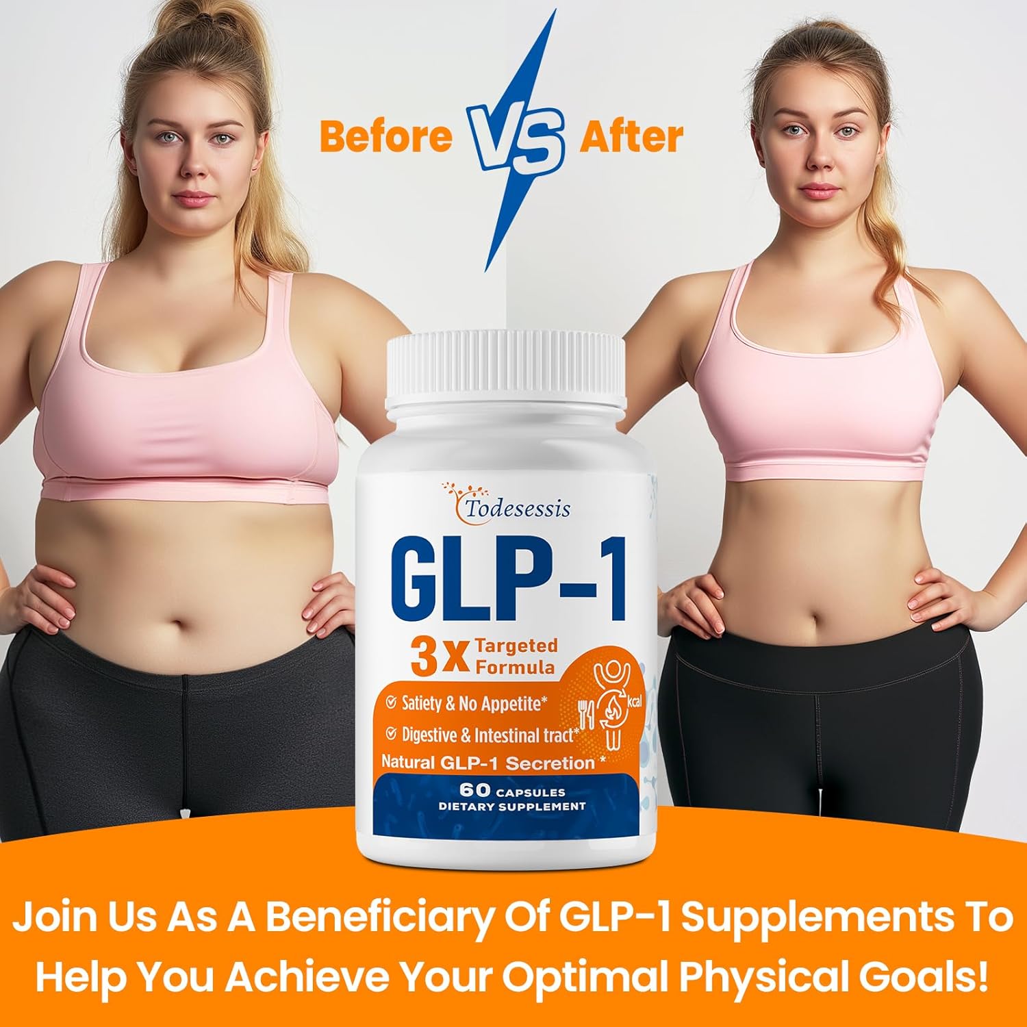 Women's GLP-1 Supplement with Probiotic, Berberine, & Inulin - Vegan Metabolism and Gut Health Support - 12 Pack