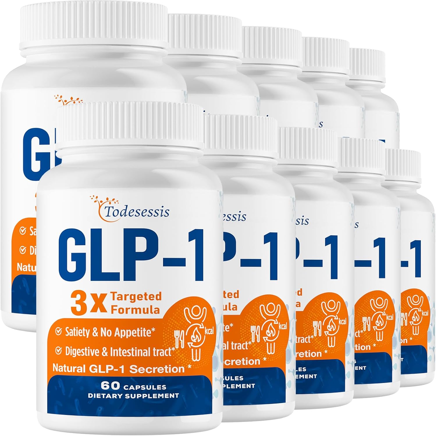 Women's GLP-1 Supplement with Probiotics & Berberine for Metabolism & Gut Health - Vegan, 10 Pack