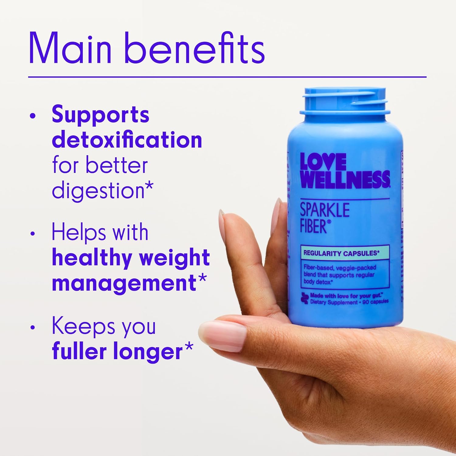 Women's Gut Health Fiber Supplement with Enzymes & Superfoods - 90 Count