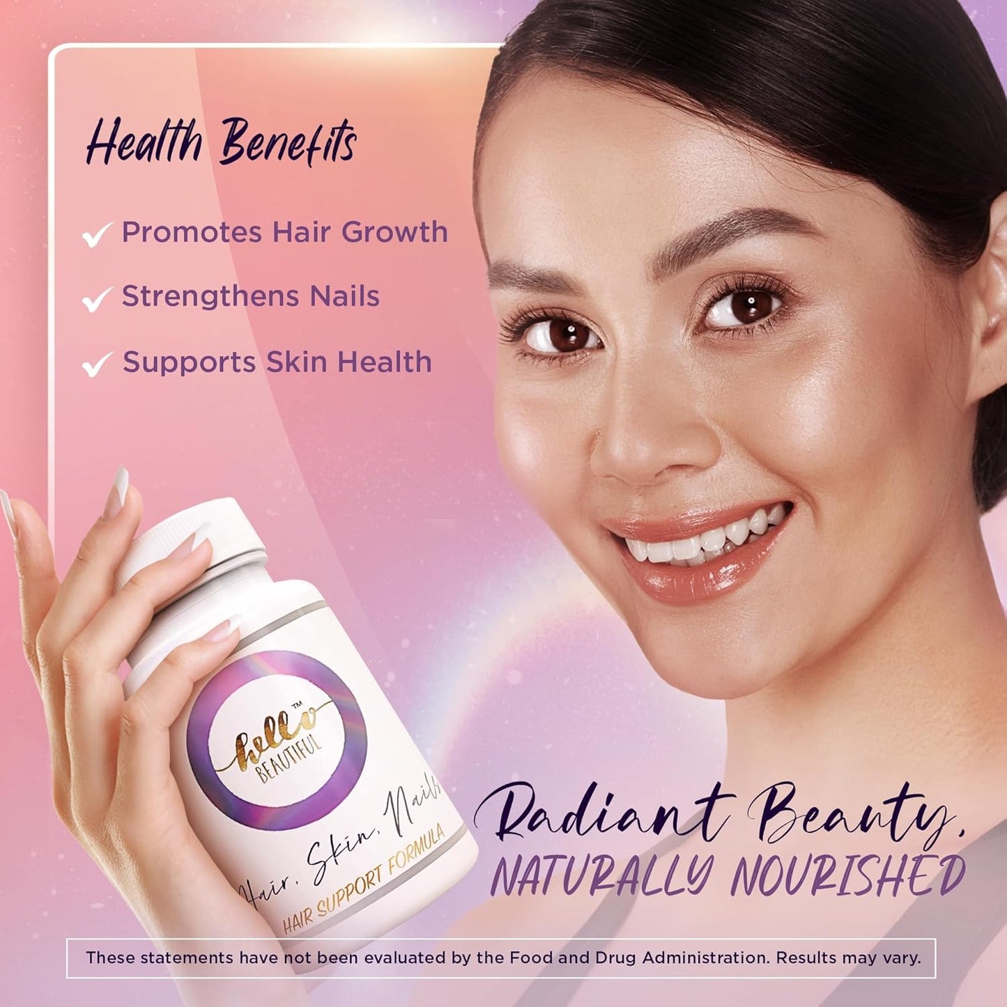 Women's Hair, Skin, and Nails Vitamins - Biotin Supplement for Hair Growth and Nail Health - Energy Boosting Formula with 5000 mcg - Promotes Healthy Hair Growth and Stronger Nails