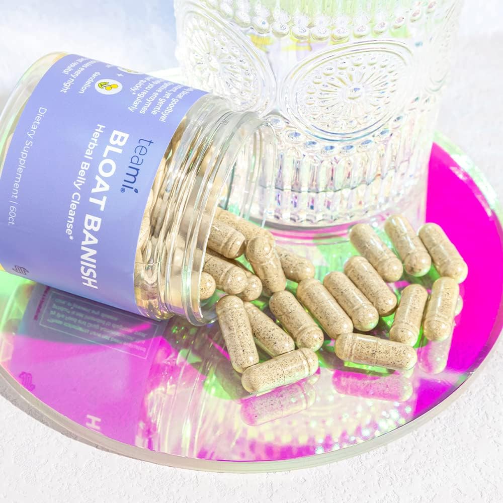 Women's Herbal Debloat Pills for Fast Gas and Bloating Relief - Supports Digestion, Regularity, and Constipation - Natural Belly Cleanse with Digestive Enzymes by Teami