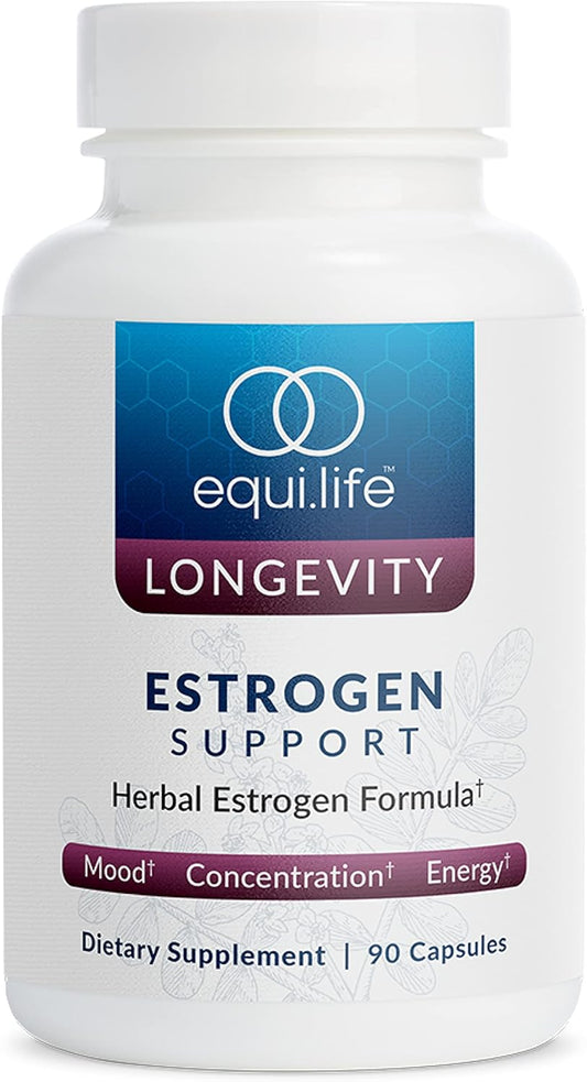 Women's Herbal Estrogen Support Supplement - Promotes Hormonal Balance, Non-GMO & Gluten-Free (90 Capsules)