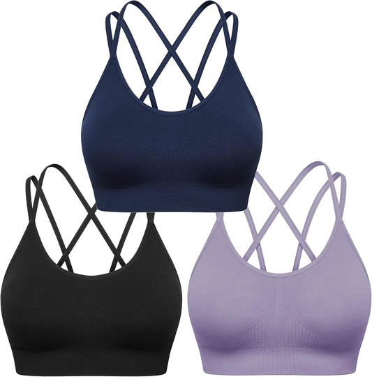 Women's High Impact Padded Racerback Sports Bra for Yoga Gym Workout and Fitness