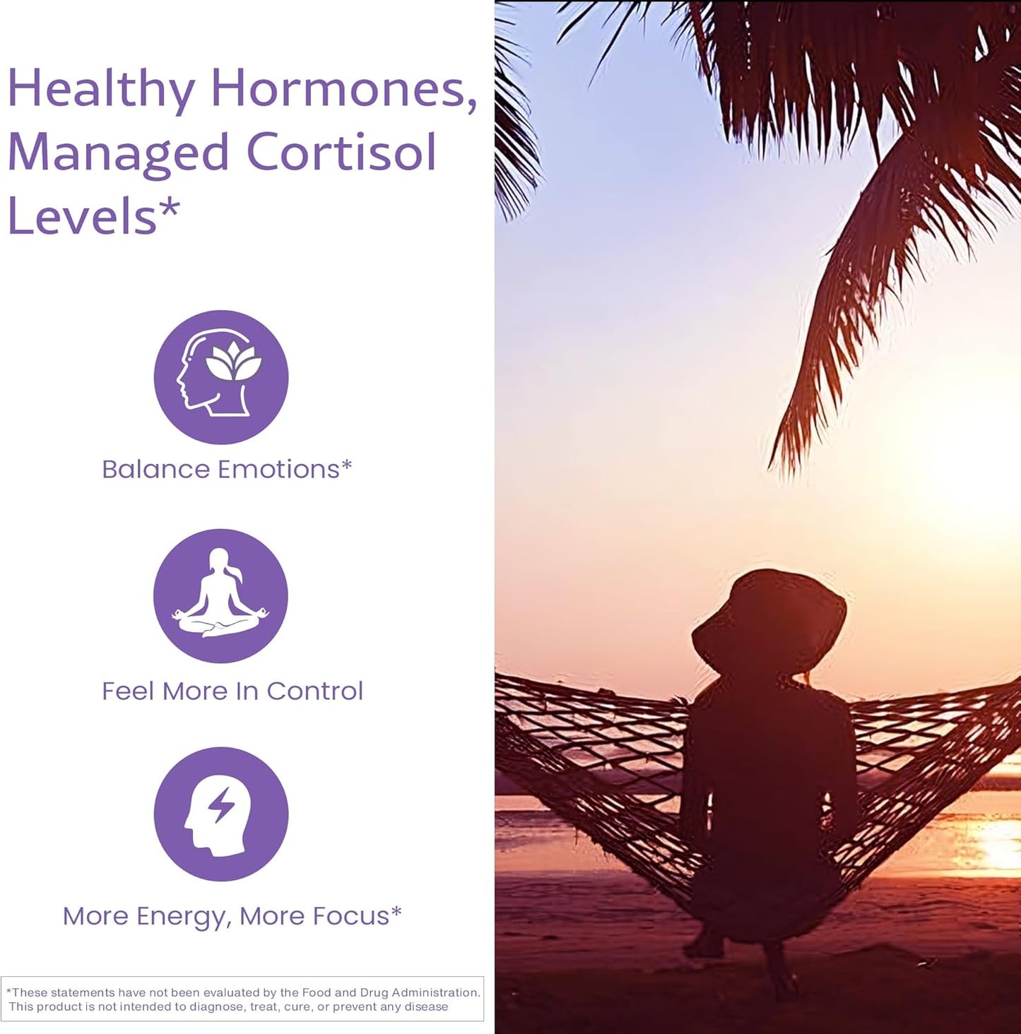 Women's Hormone Balance and Cortisol Supplements - Thyroid, Mood, & Metabolism Support | Adrenal & Rhodiola Supplement with Selenium and Iodine | Adaptogens for Women, 60 ct