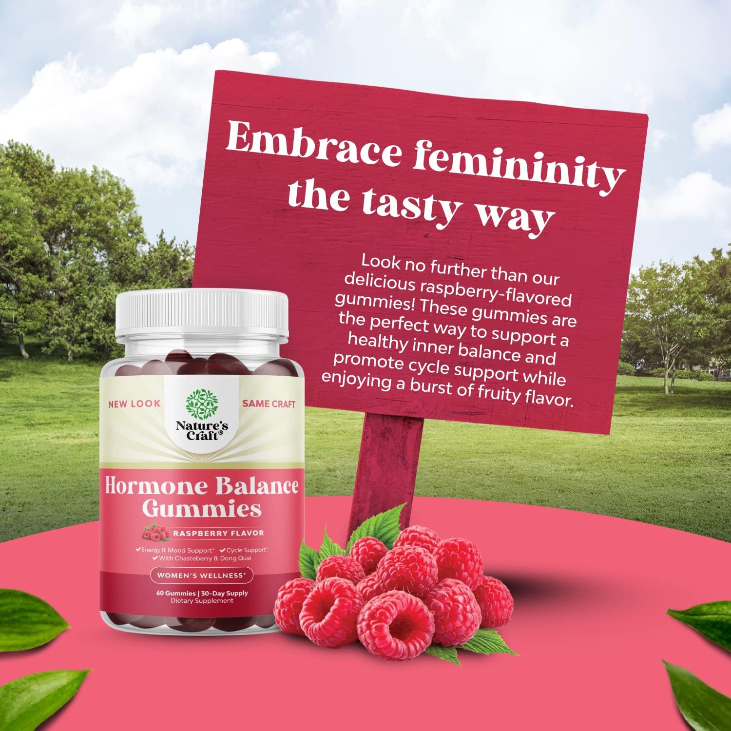 Women's Hormone Balance Gummies with Vitamin B6 and Dong Quai - Menopause Relief and PMS Support Supplement for Women - Natural Cycle Support for All Ages