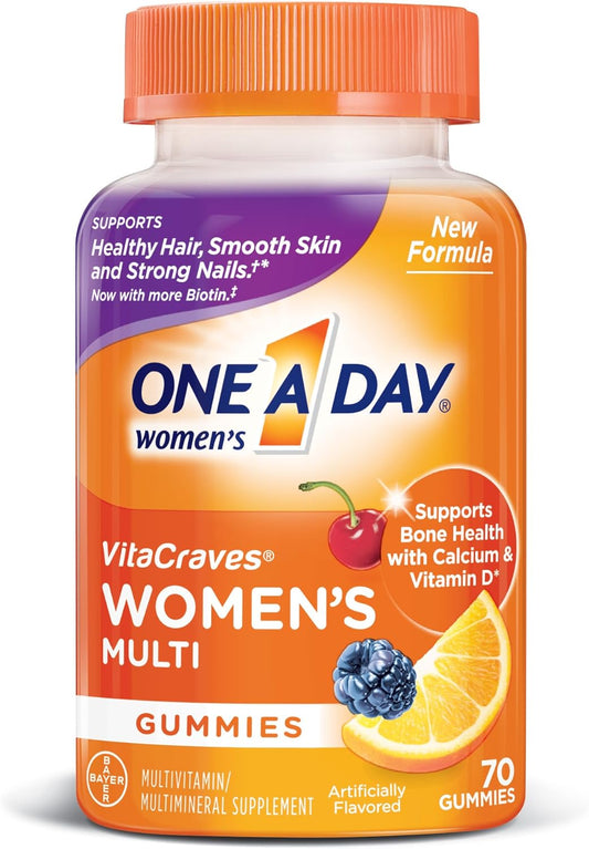 Women's Immune Support Multivitamin Gummies with Vitamin A, C, D, E, Zinc & Calcium - 70 Count