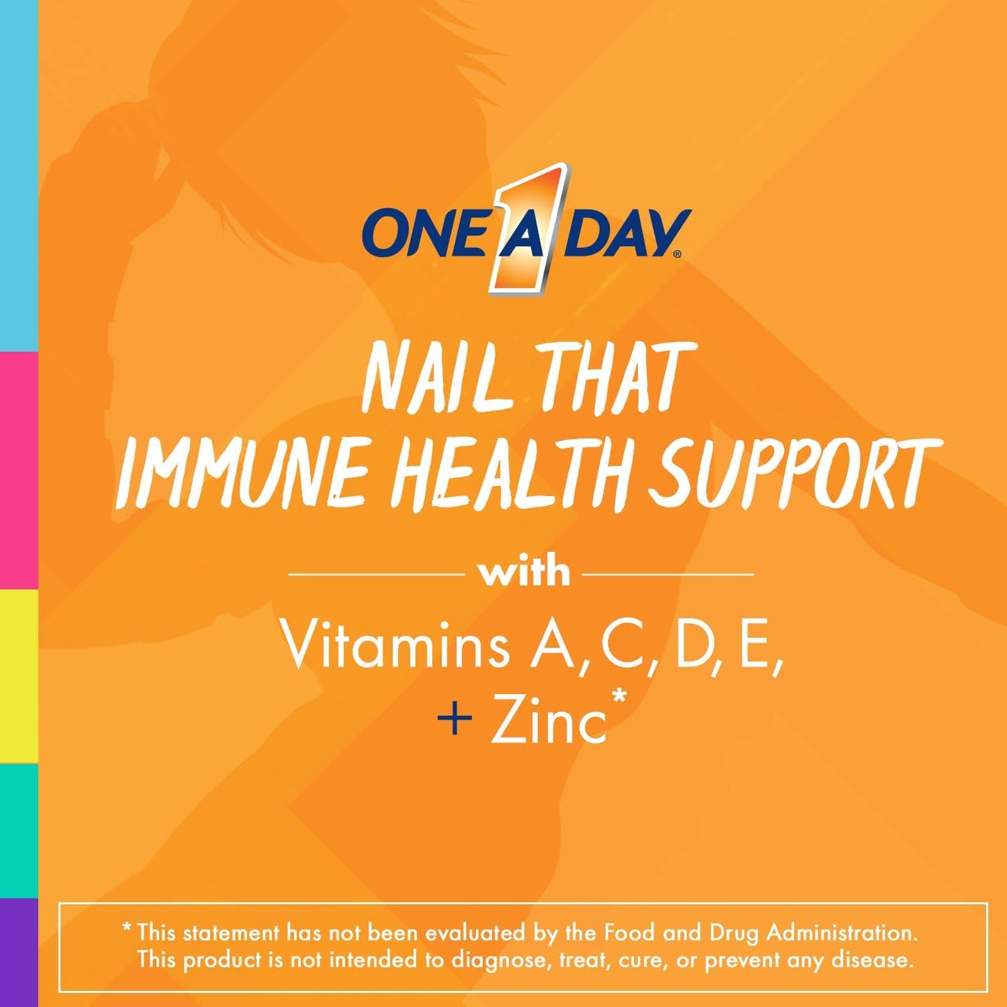 Women's Immune Support Multivitamin Gummies with Vitamin A, C, D, E, Zinc & Calcium - 70 Count
