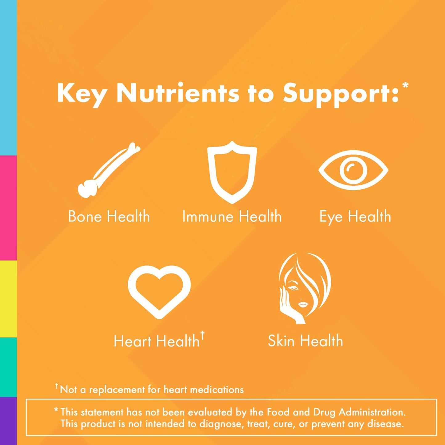 Women's Immune Support Multivitamin Gummies with Vitamin A, C, D, E, Zinc & Calcium - 70 Count