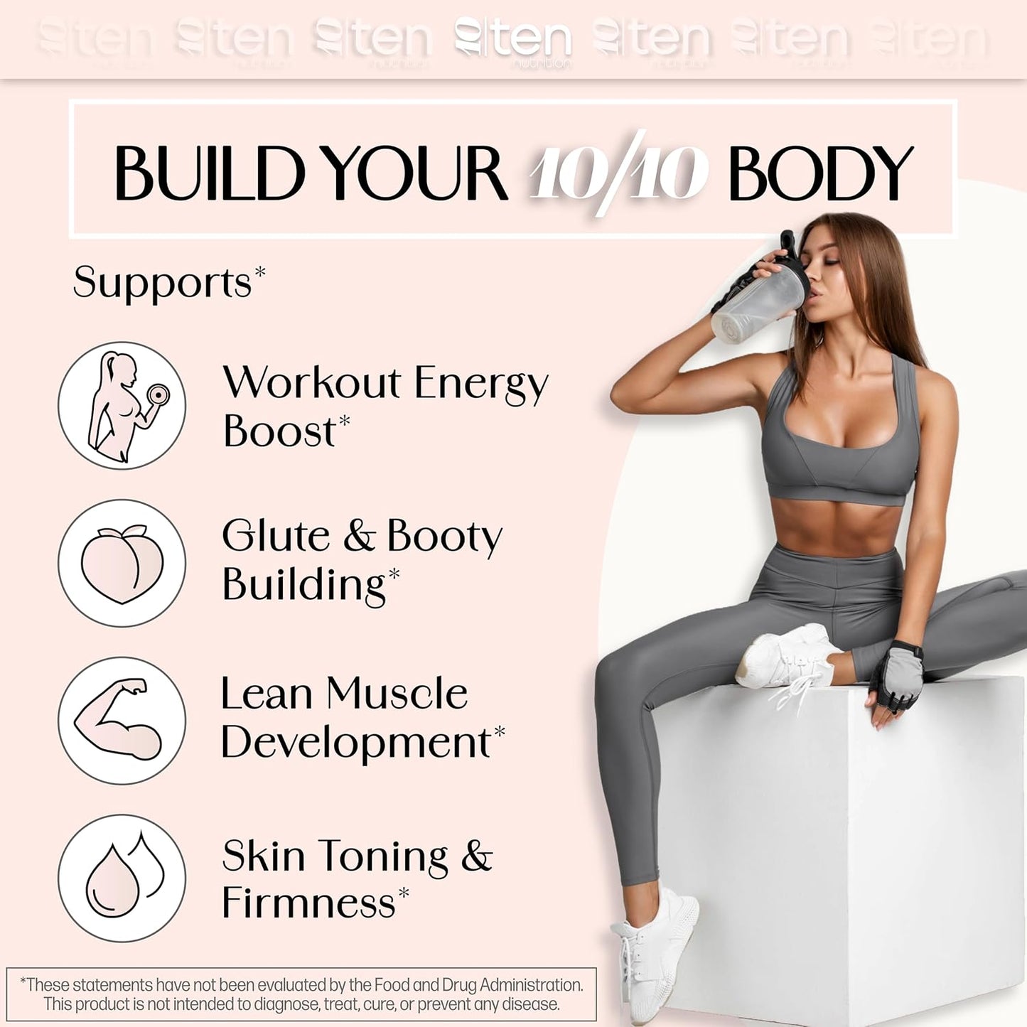 Women's Lean Muscle Growth & Booty Gain Combo: Creatine + Collagen - Supports Energy & Recovery - Unflavored, 30 Servings