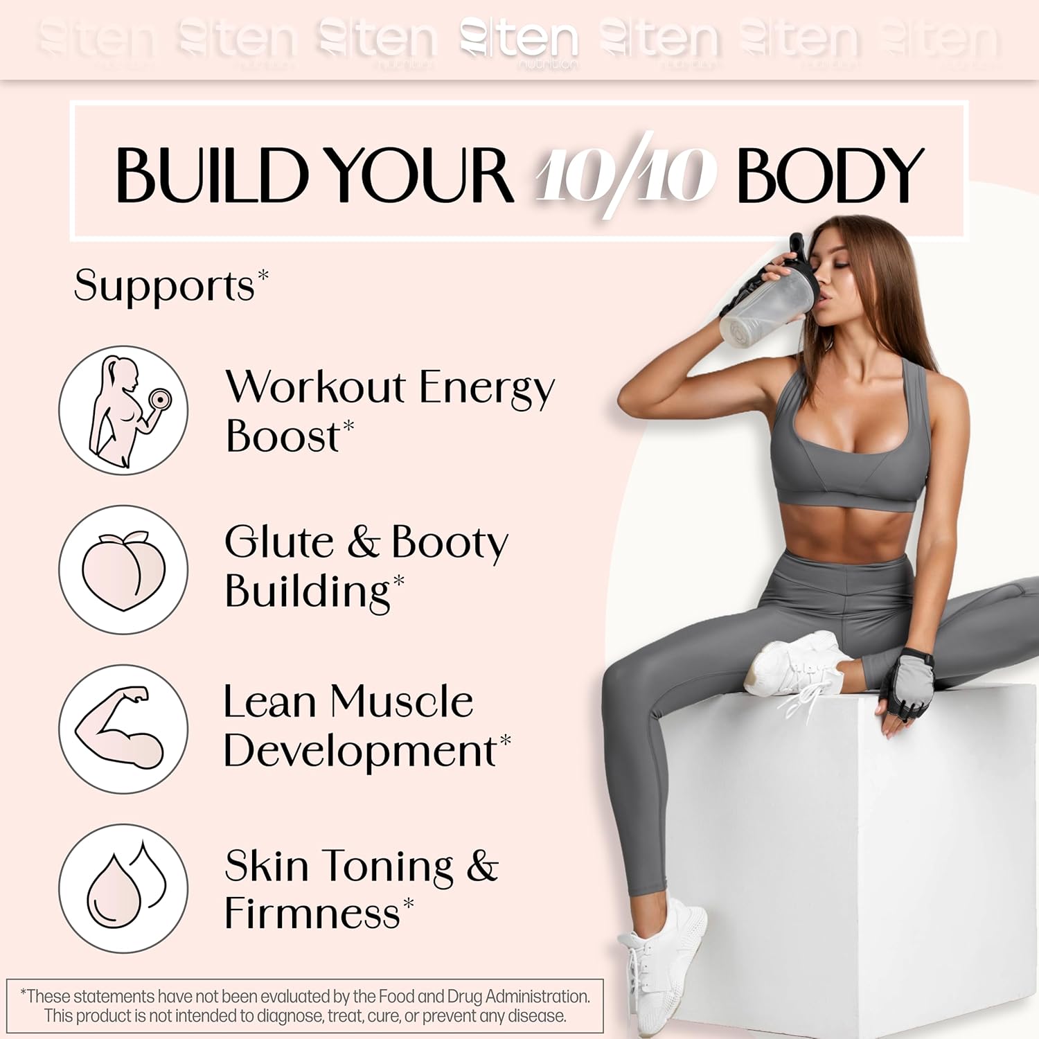 Women's Lean Muscle Growth & Booty Gain Combo: Creatine + Collagen - Supports Energy & Recovery - Unflavored, 30 Servings