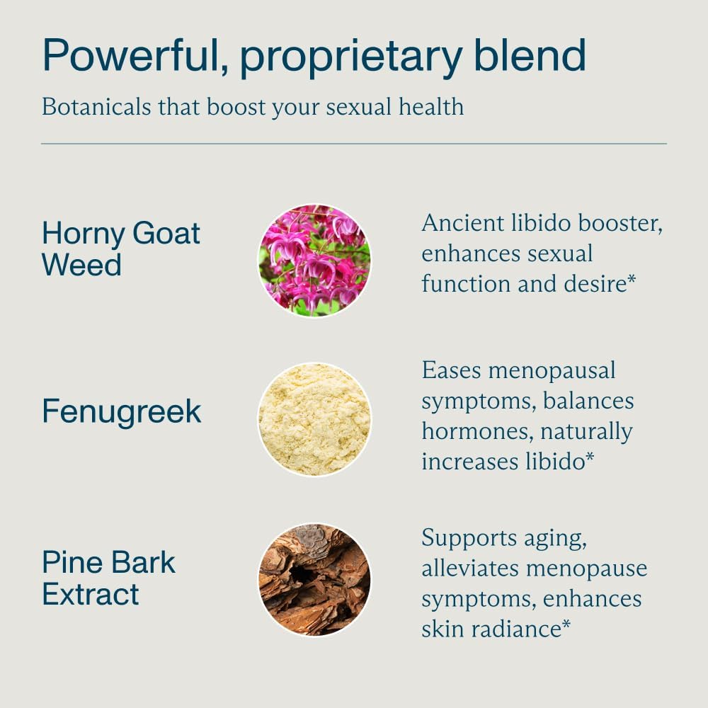 Women's Libido Support Gummies - Boost Desire, Arousal, Energy, Hormone Balance - Horny Goat Weed, Fenugreek, Green Tea - Strawberry Cream - 30 Gummies