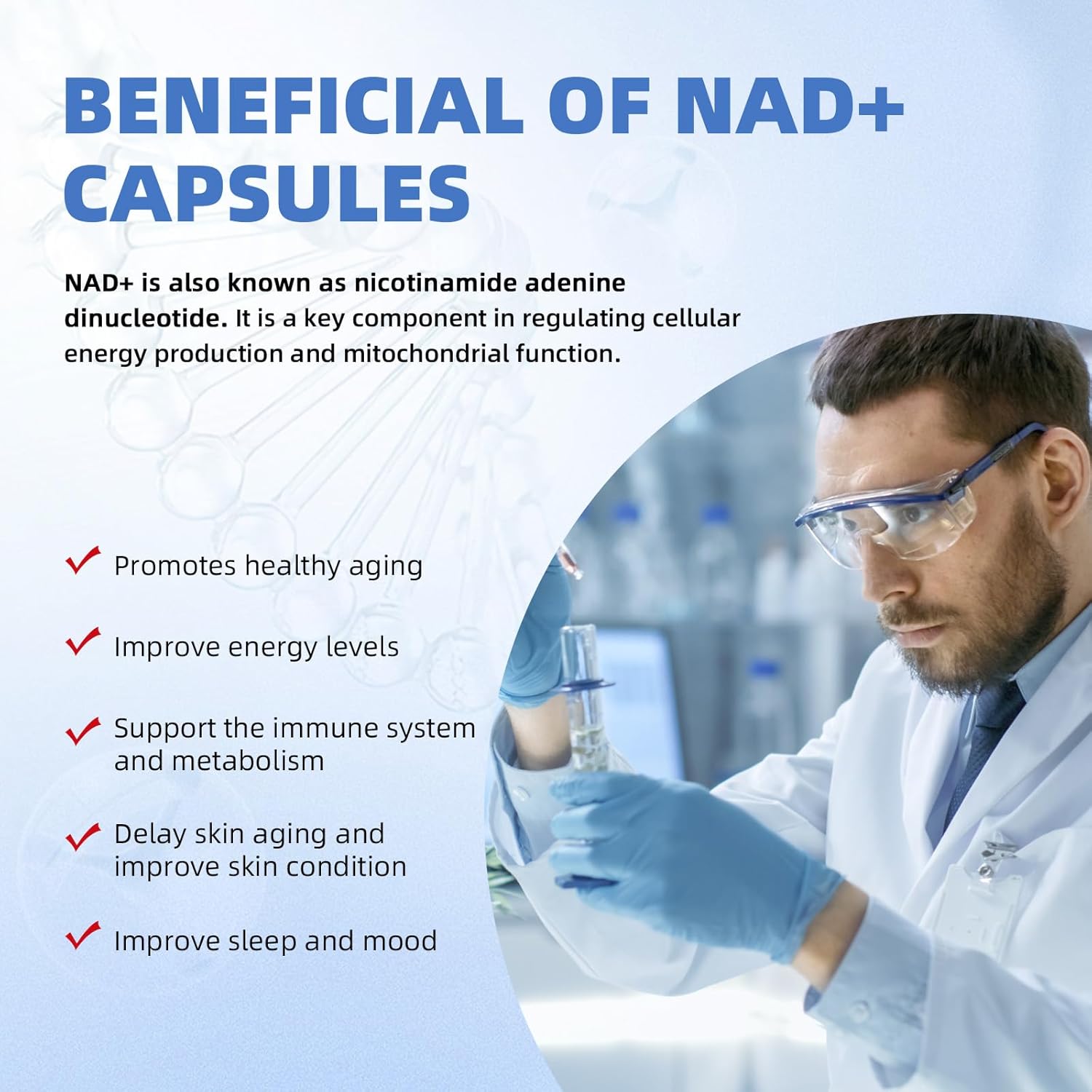 Women's Liposomal NAD+ Supplement with Resveratrol 550MG - Cellular Repair, Energy, and Aging Support