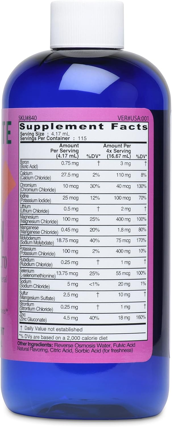 Women's Liquid Ionic Multi Mineral Supplement - Vegan, 15 Different Minerals (8 oz) by Good State Ionic Woman