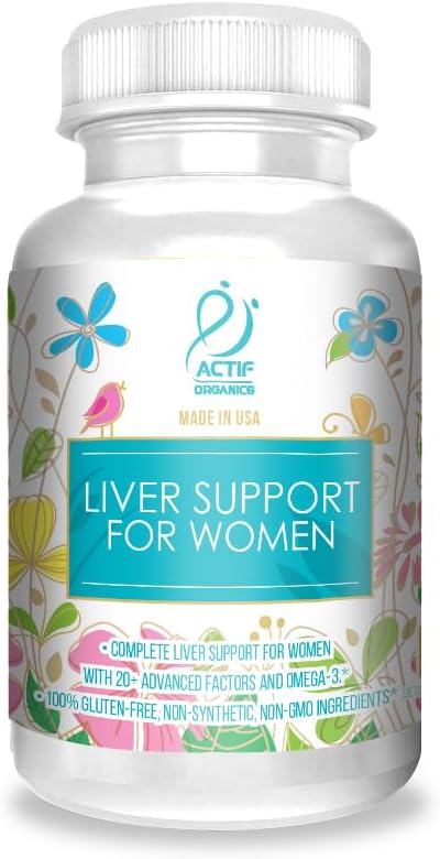 Women's Liver Support Supplement with 20+ Advanced Factors and Omega-3 - Non GMO, Made in USA, 90 Count
