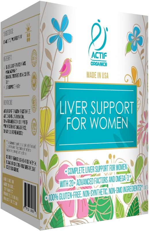 Women's Liver Support Supplement with 20+ Advanced Factors and Omega-3 - Non GMO, Made in USA, 90 Count