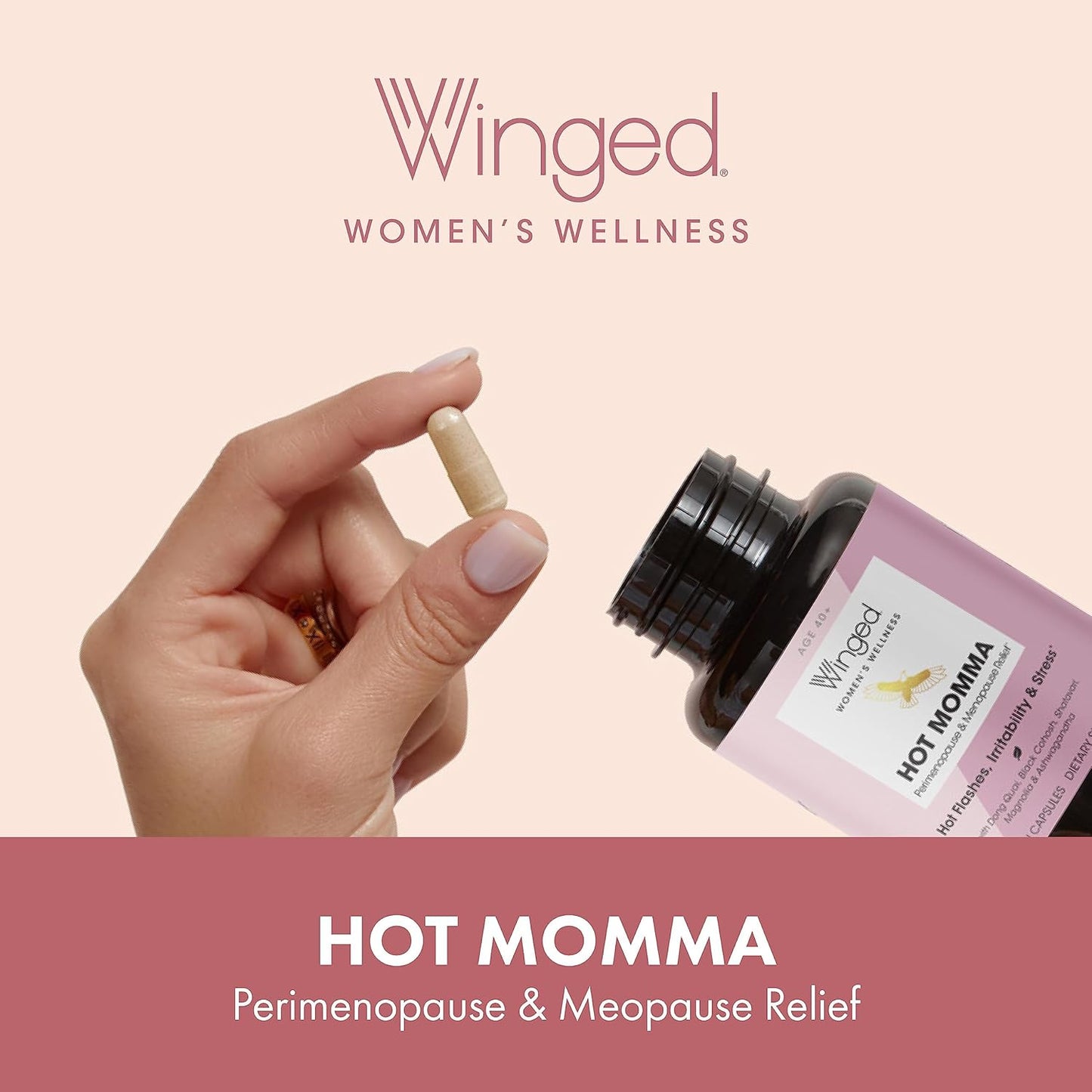 Women's Menopause Support Capsules | Hormone Balance, Hot Flashes, Night Sweats | Chaste Tree, Dong Quai, Black Cohosh | 60ct