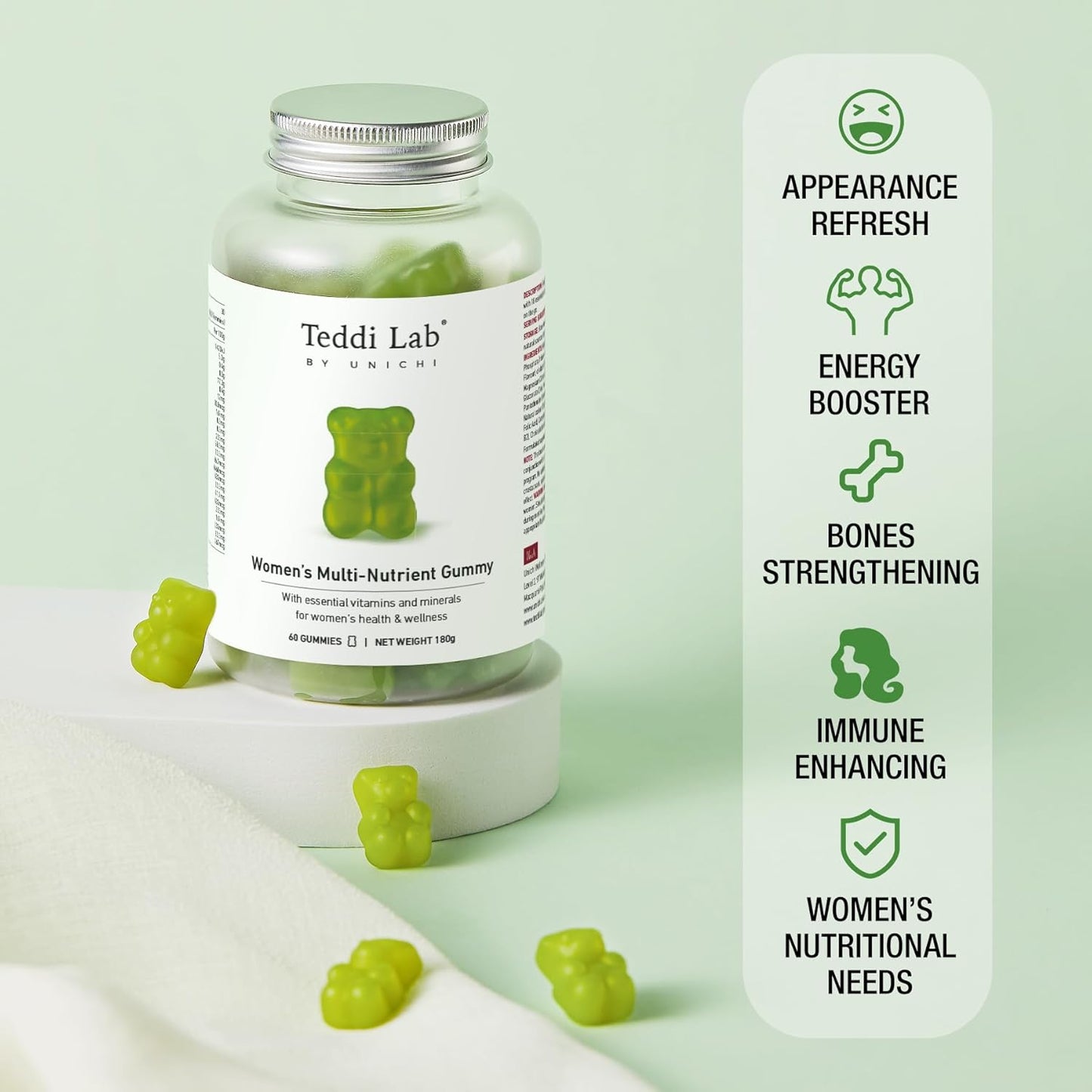 Women's Multi-Nutrient and Elderberry Immune Gummy by Unichi - Boost Your Health with Delicious Gummies