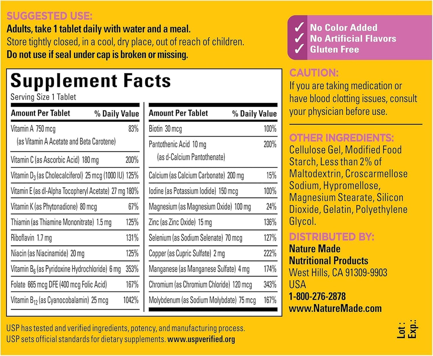 Women's Multivitamin 50+ with Vitamin D - 90 Count Tablets for Daily Nutritional Support by Nature Made