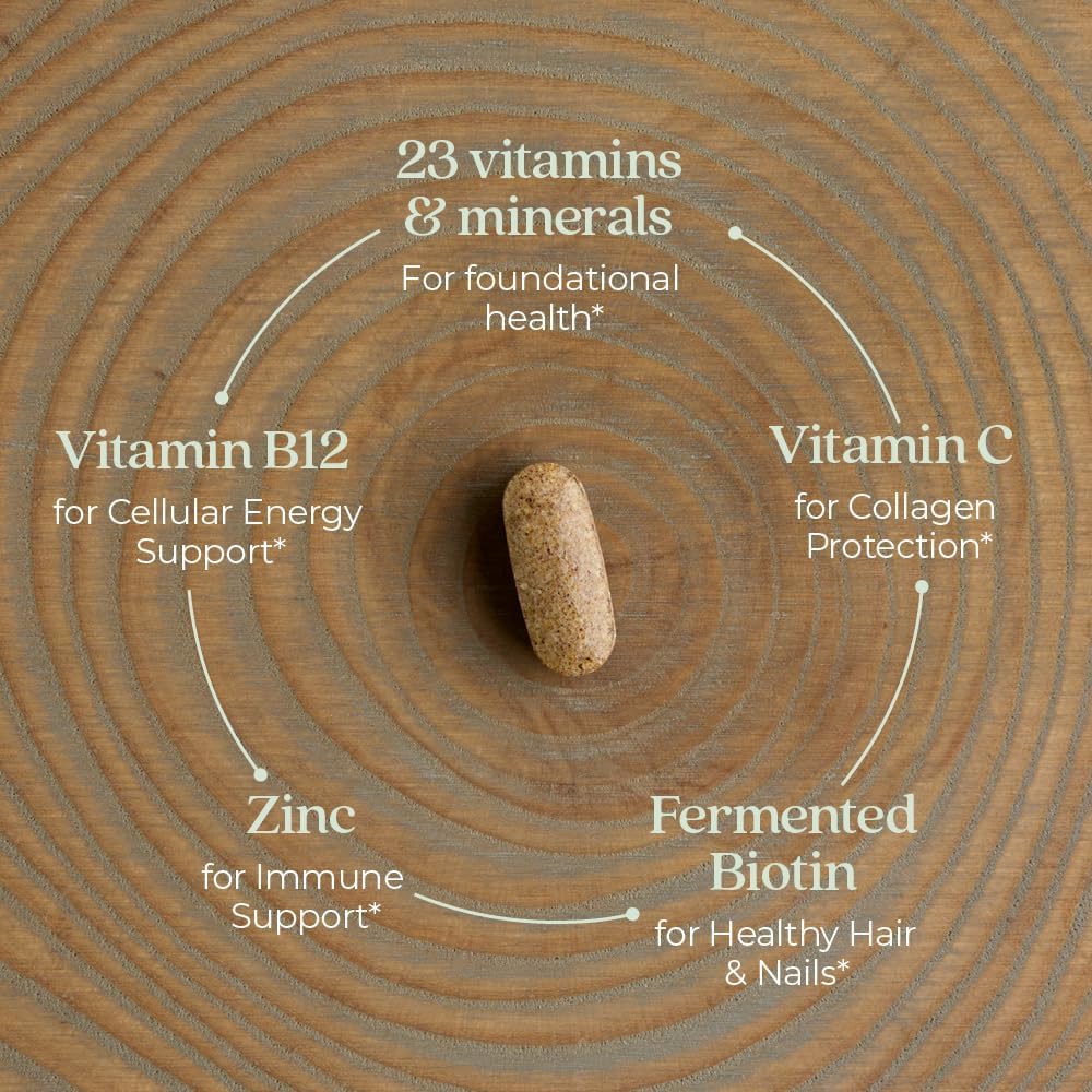 Women's Multivitamin for Immune, Beauty, and Energy Support - 20+ Nutrients, Gentle on Stomach - 96 Count