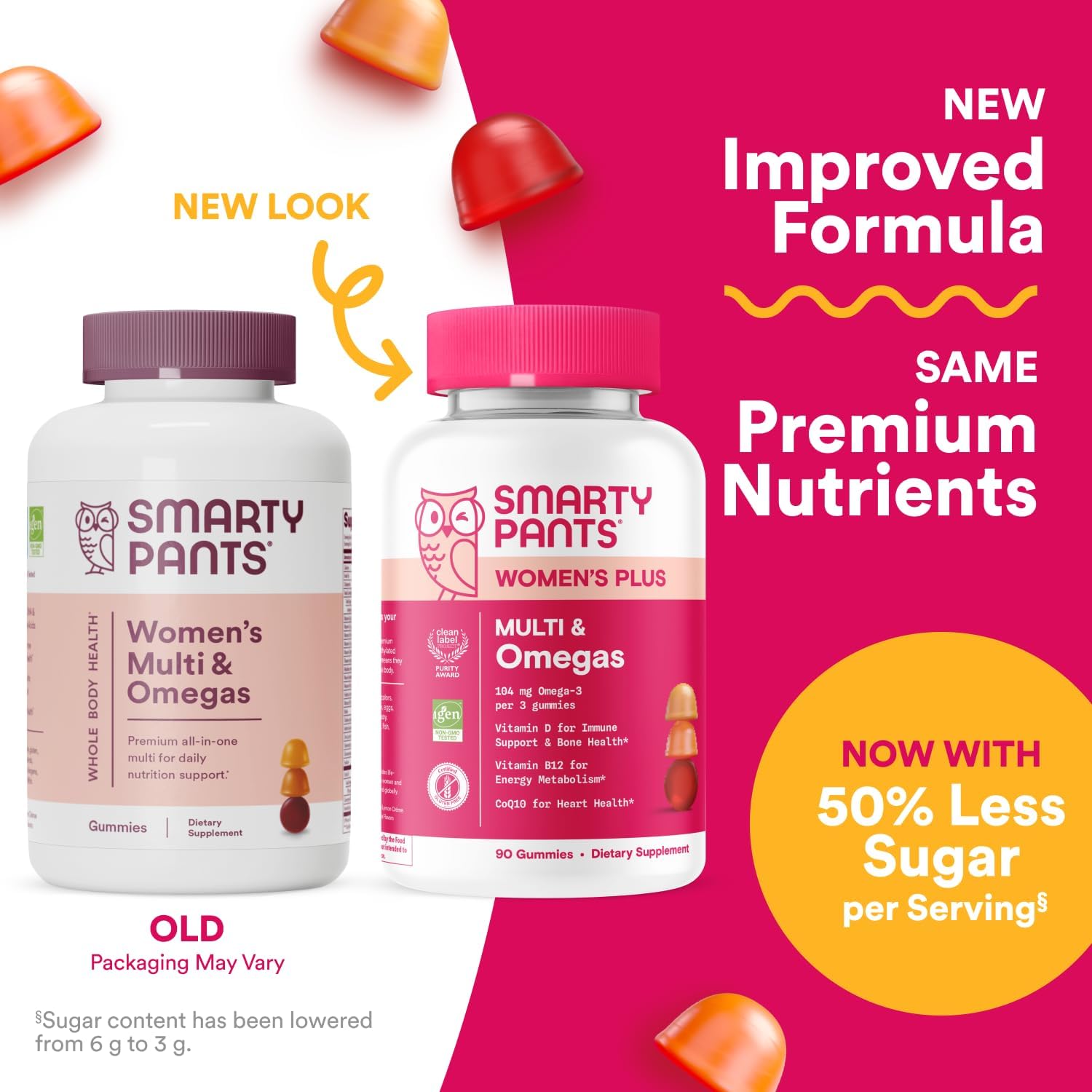 Women's Multivitamin Gummies with Omega-3, Methylfolate, CoQ10, Vitamin D3, C, B12, B6, A, K, Zinc, Inositol - 90 Count