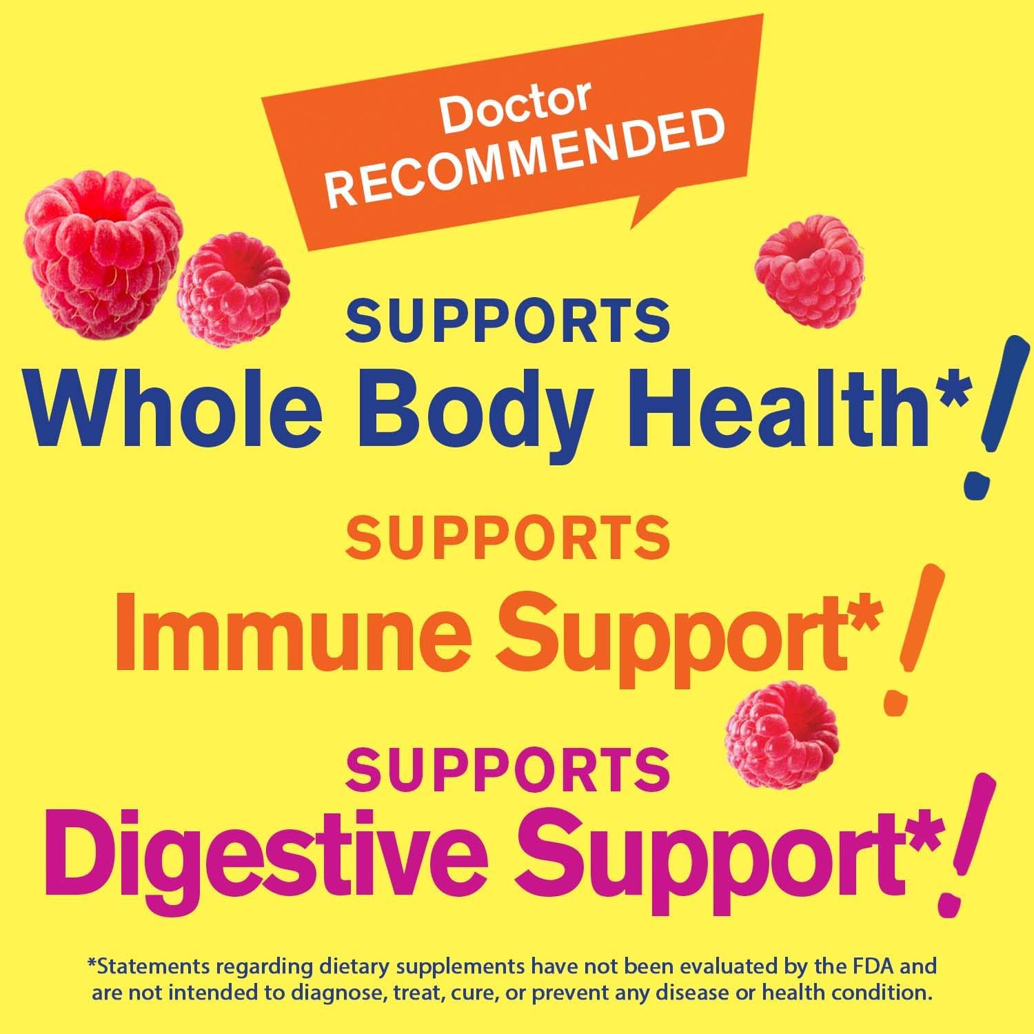 Women's Multivitamin Gummy with Biotin, Zinc, B Vitamins, Folic Acid - Raspberry Flavor - 60 Count - Overall Health & Well-Being