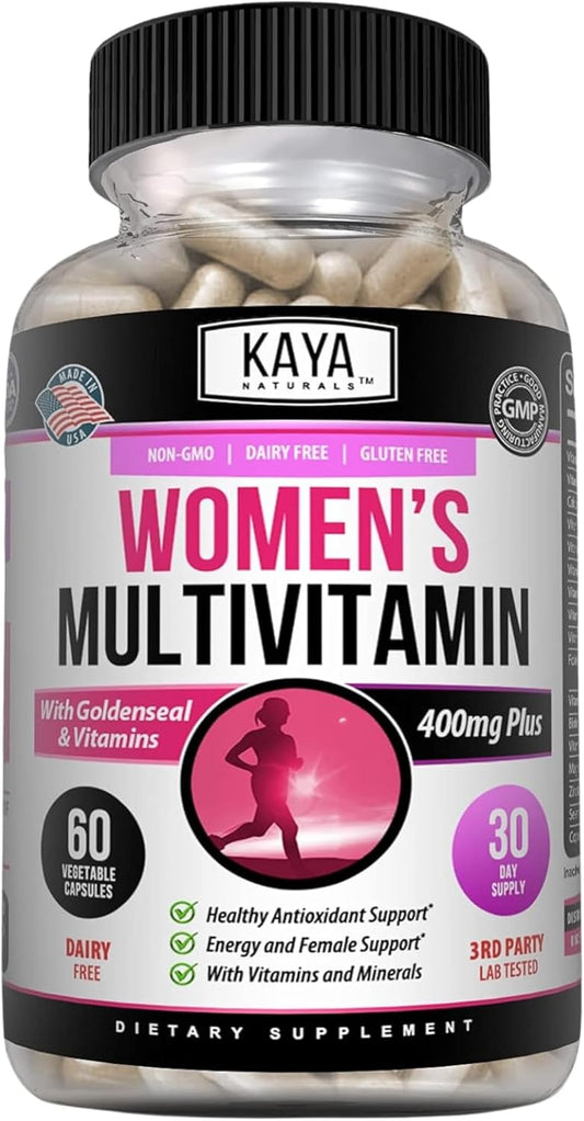Women's Multivitamin with Antioxidants for Overall Health & Immune Support - Vitamins A, D, C, E, Biotin, Folic Acid, Multi-Mineral, Energy Boost - 60 Count