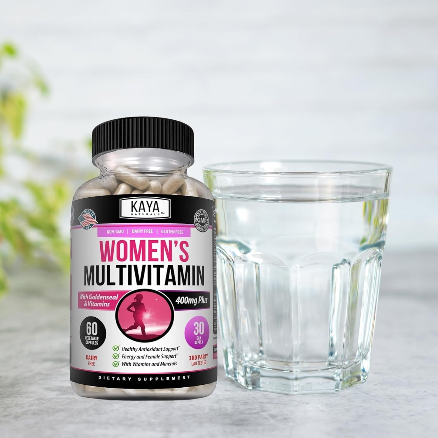 Women's Multivitamin with Antioxidants for Overall Health & Immune Support - Vitamins A, D, C, E, Biotin, Folic Acid, Multi-Mineral, Energy Boost - 60 Count