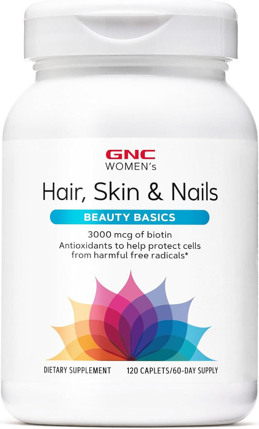 Women's Multivitamin with Biotin, Hyaluronic Acid, Vitamins C & E - Supports Hair, Skin, Nails - Antioxidants - 120 Caplets