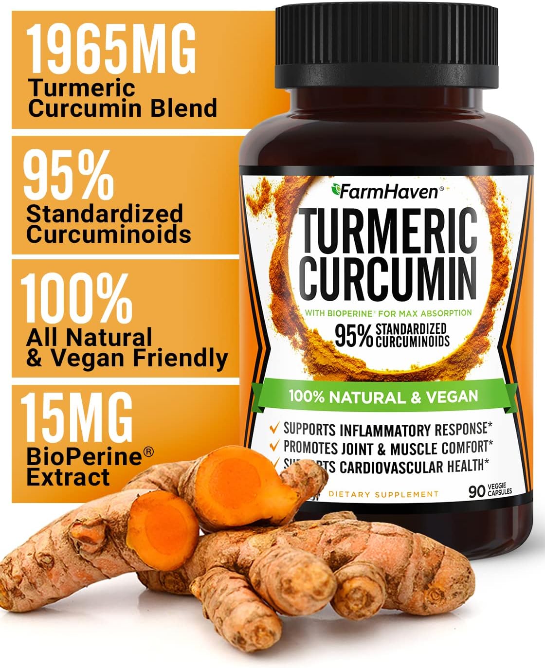 Women's Multivitamin with Magnesium, Turmeric Curcumin & BioPerine - FarmHaven Formula
