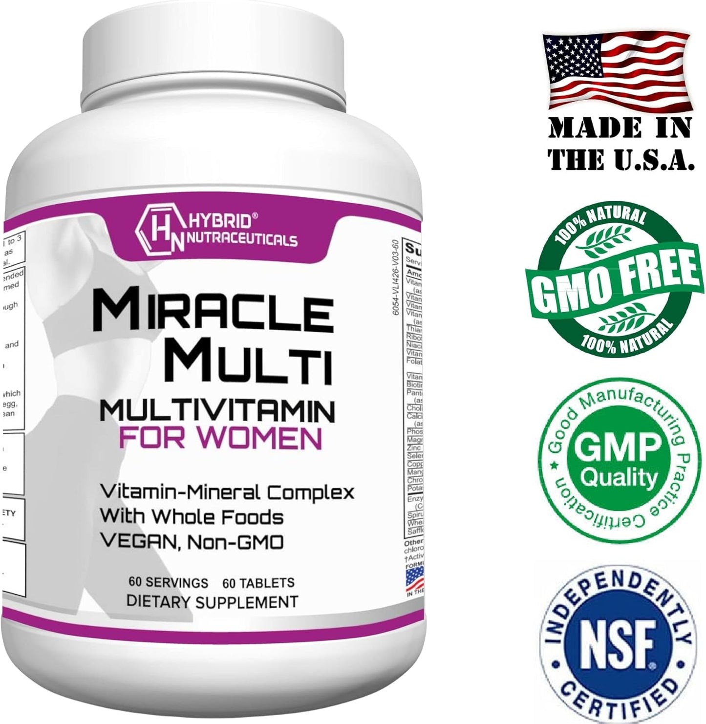Women's Multivitamin with Probiotics, Biotin, Folic Acid, Enzymes + Fruit & Vegetable Blend - Immune Support, Heart Health, Energy: 60 Servings