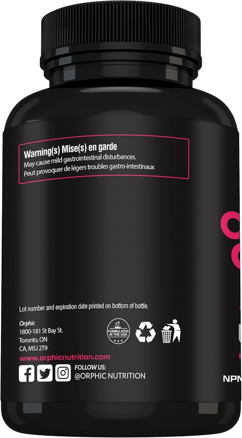 Women's ORPHIC NUTRITION 1800mg Multi Collagen Peptides Capsules - Supports Digestive Health, Joint Strength, and Muscle Health - 90 Capsules
