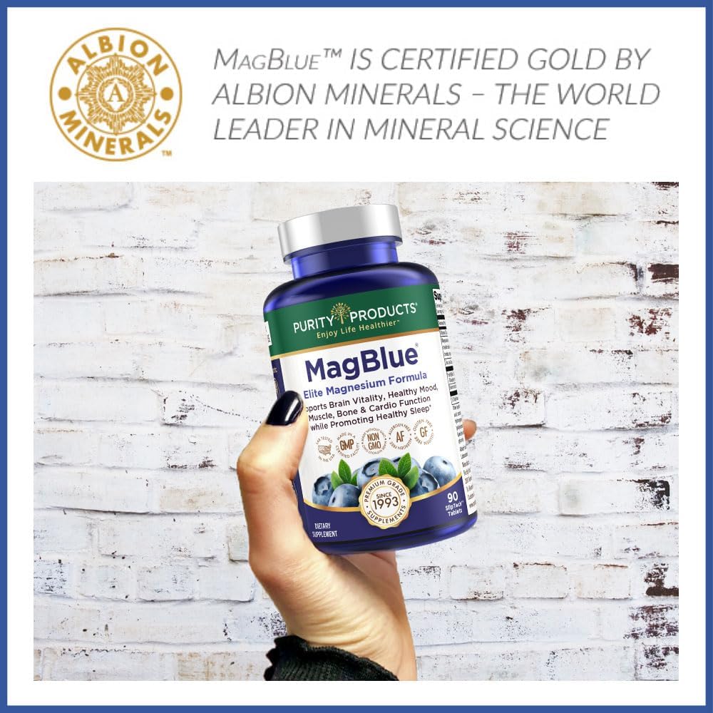 Women's Perfect Multi + MagBlue Bundle - Supports Urinary Tract Health, Immunity, Hair Skin Nails + More - Magnesium Bisglycinate, Vitamin D3 - Purity Products
