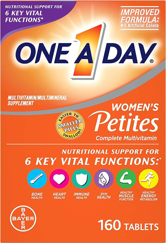 Women's Petites Multivitamin with Essential Vitamins & Minerals for Immune Health Support, Biotin, Folate, 160 Count