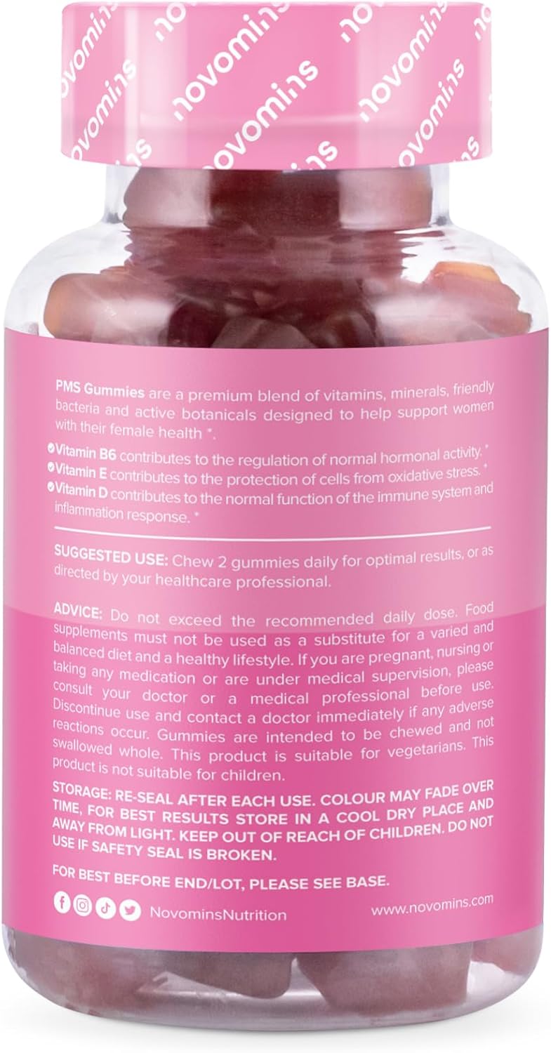 Women's PMS Gummies with Probiotics - Hormone Balance Support - Energy, Cognitive Function & Immune System Boost