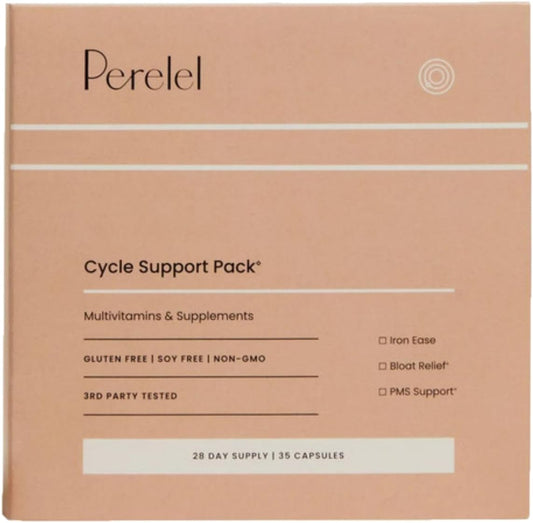 Women's PMS Support Vitamins - Iron, Bloat Relief Capsules - Gluten-Free Period Kit - 28 Day Supply