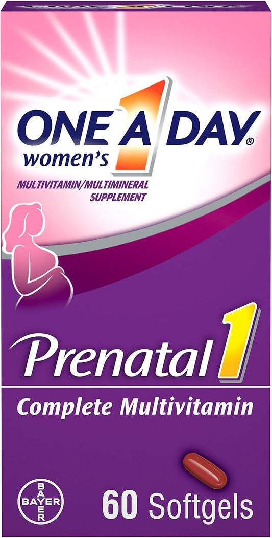 Women's Prenatal Multivitamin with Vitamin A, C, D, B6, B12, Iron, Omega-3 DHA - 60 Count Tablets & Softgels for Before, During, & After Pregnancy