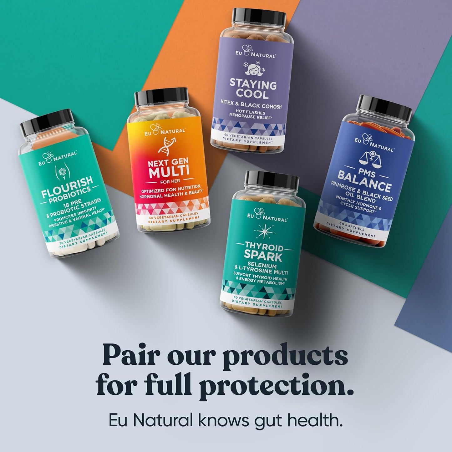 Women's Probiotic and Prebiotic Blend for Gut, Urinary Tract, and Vaginal Health - 18 Proven Strains, 14 Billion CFU - 30 Mini Vegan Capsules