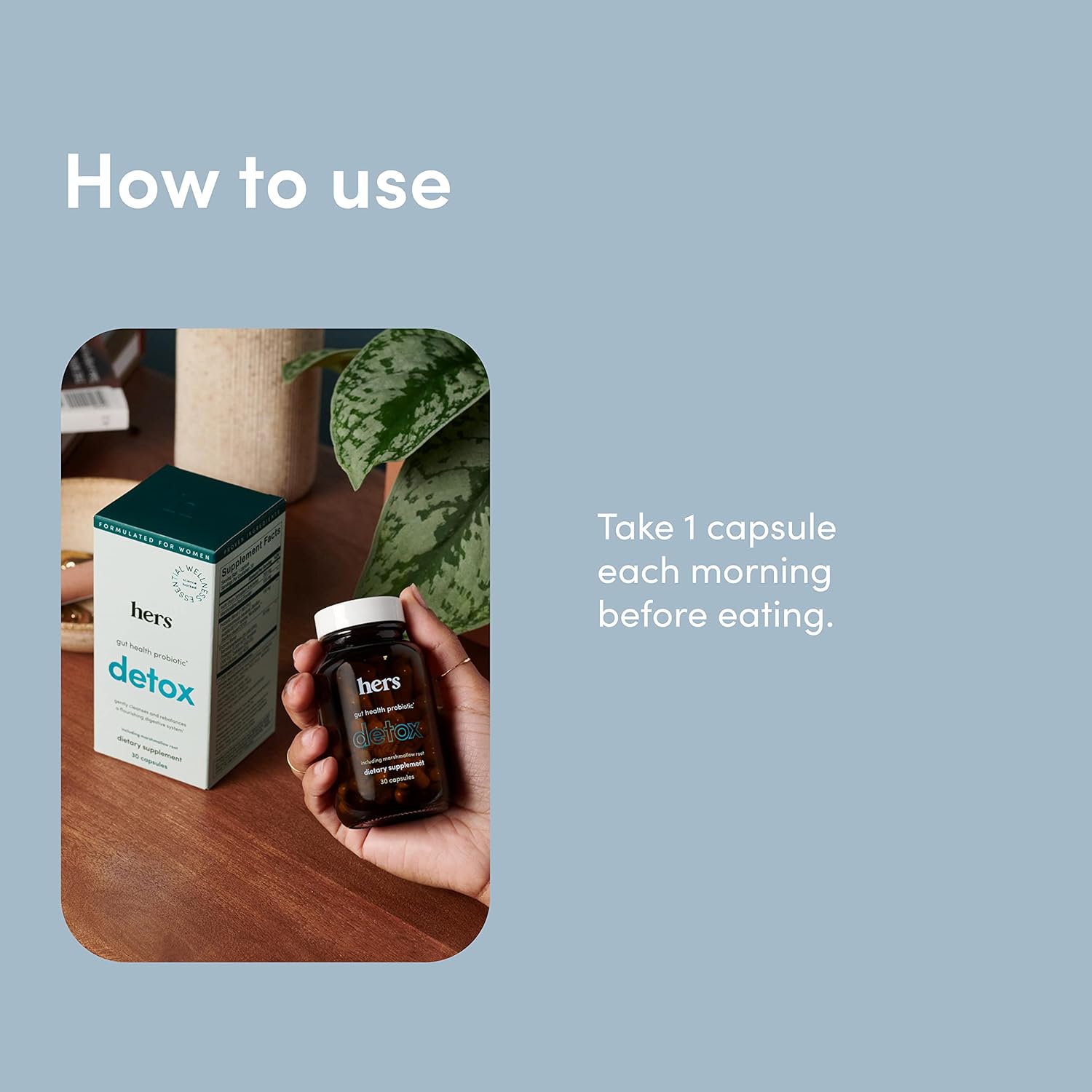 Women's Probiotic Detox Supplement - Supports Healthy Digestion - Vegetarian Formula - 30 Capsules