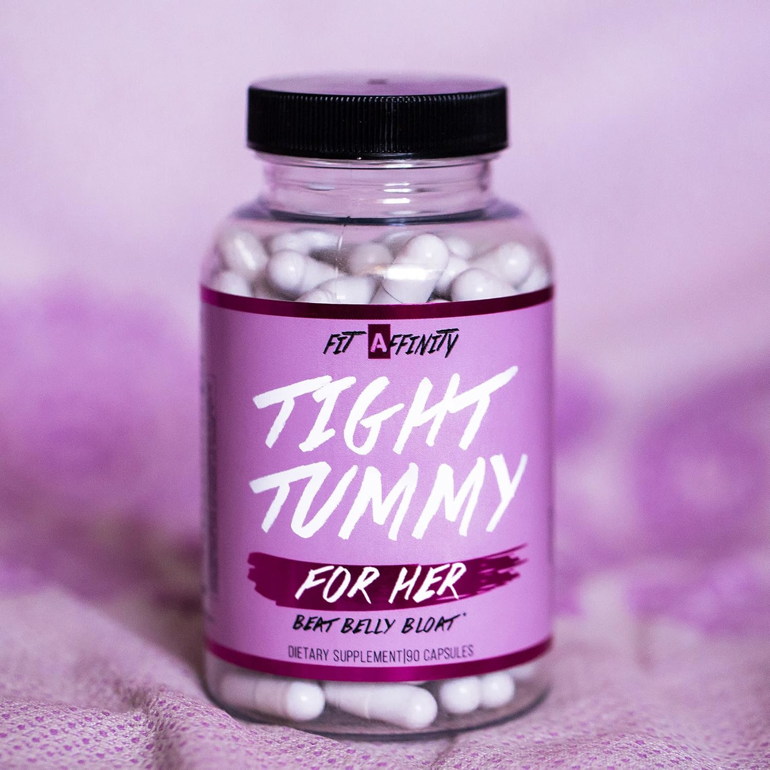 Women's Probiotic Dietary Supplement for Bloating Relief & Digestive Health - Fit Affinity Tight Tummy (90 Capsules)