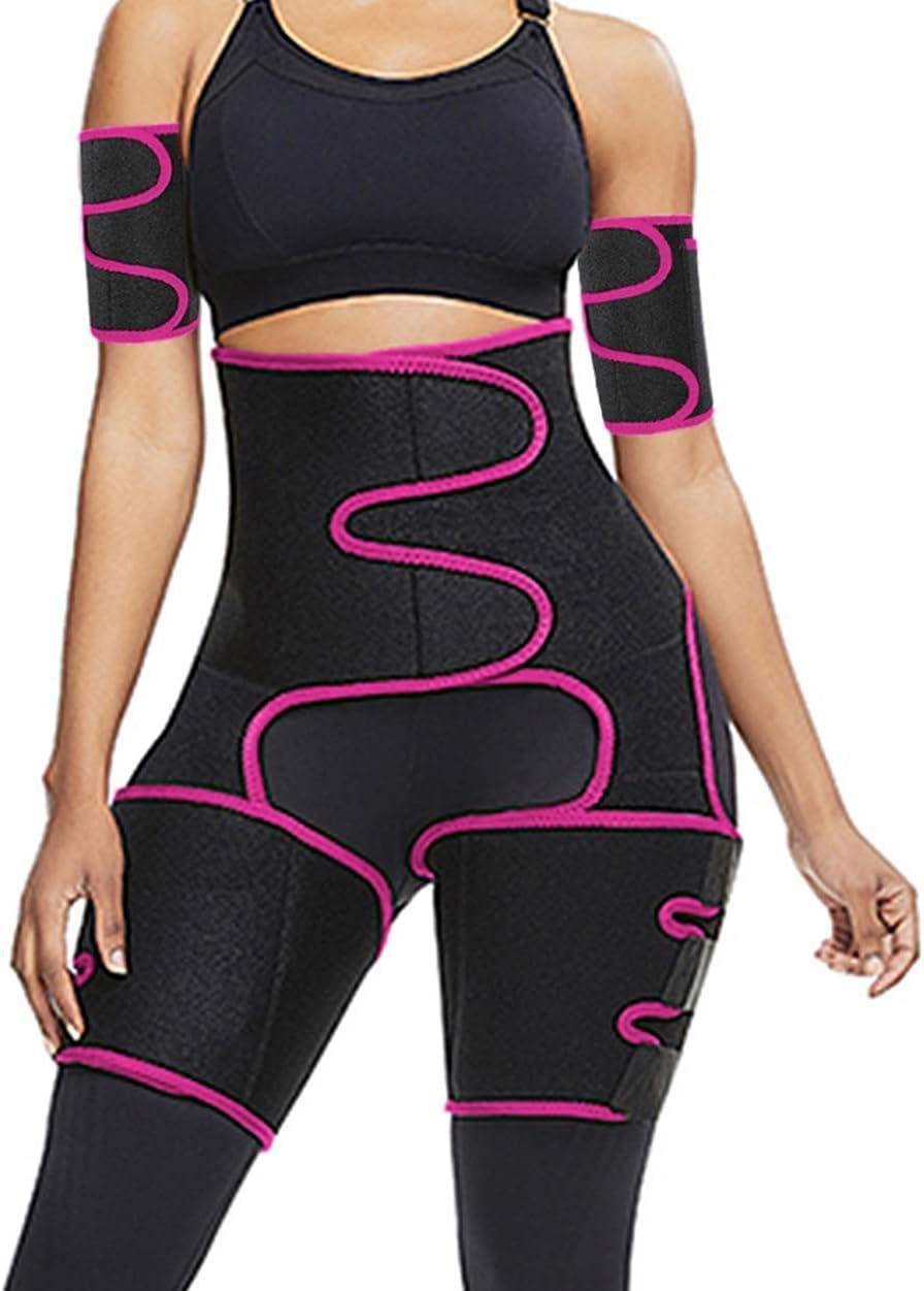 Women's RESHE 4 in 1 High Waist Arm and Thigh Waist Trainer with Sweat Band - Plus Size